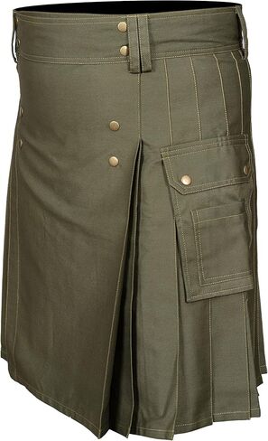 Kilts for Men Utility Kilt Cotton Cargo Pockets in Kuwait
