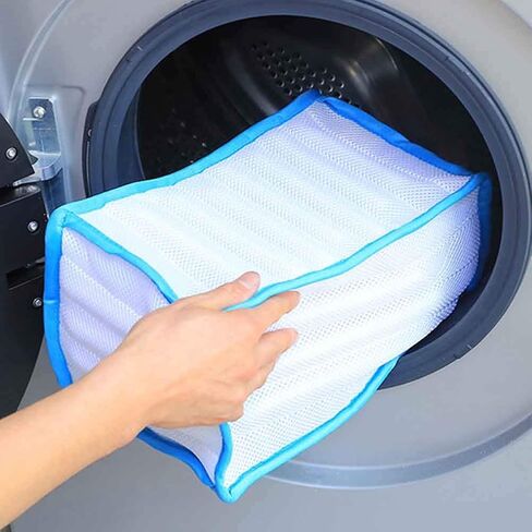 أكياس غسيل الأحذية بسحاب تحافظ على شكل الأحذية في الغسالة (الحجم: 13 × 7 × 7 بوصة) in Kuwait