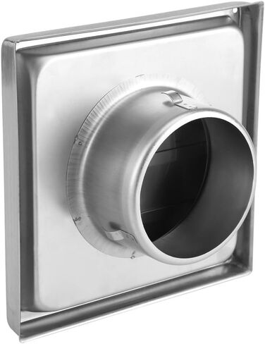 Wall Air Vent Grille, Stainless Steel Square Tumble Dryer Extractor Fan Outlet Silver For Maximum Exhausting Flow To Stop Unpleasant Odors Noises in Kuwait