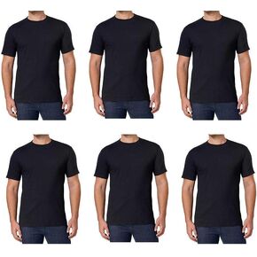 Kirkland Signature Men's Crew Neck Tee 100% Combed Heavyweight Cotton T-Shirts (Pack of 6) in Kuwait