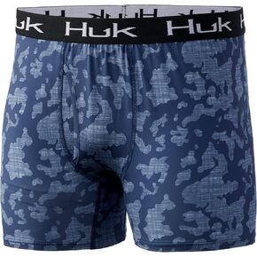 HUK mens | Dry Fit With Anti-microbial Treatment Boxer Briefs, Running Lakes - Sargasso Sea, X-Large US in Kuwait