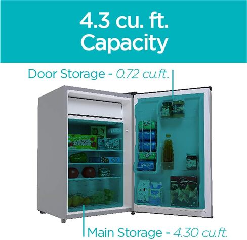 BLACK+DECKER BCRK43V Compact Refrigerator Energy Star Single Door Mini Fridge with Freezer, 4.3 Cubic Ft., VCM in Saudi Arabia