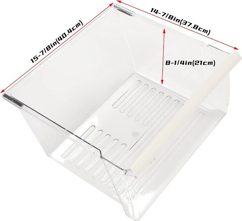 Replacement for 2188656 Upper Crisper Pan W/humidity Control & Handle Cover Compatible with Whirlpool Refrigerator Crisper Drawer in Saudi Arabia
