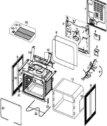 DG67-00108A DG75-01001C DG75-01001D Oven Stronger Wire Rack 16 7/16" x 24 3/4" Compatible With Samsung in Saudi Arabia