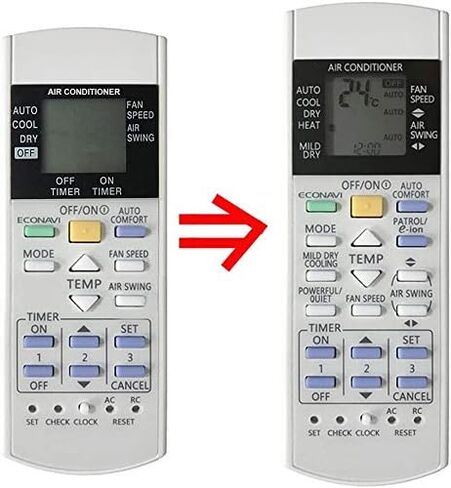 CHOUBENBEN Replacement for Panasonic Air Conditioner Remote Control A75C4039 CWA75C4039 (Display in Both Fahrenheit and Celsius) in Saudi Arabia