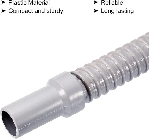 MECCANIXITY مكيف الهواء استنزاف خرطوم موصل 25 مم 30 مم أنبوب تركيب استبدال جزء الملحقات لوحدة لفائف المروحة سقف كاسيت AC، رمادي حزمة من 2 in Kuwait