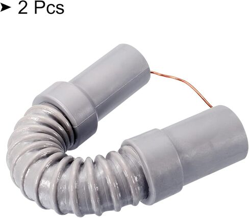 MECCANIXITY مكيف الهواء استنزاف خرطوم موصل 25 مم 30 مم أنبوب تركيب استبدال جزء الملحقات لوحدة لفائف المروحة سقف كاسيت AC، رمادي حزمة من 2 in Kuwait