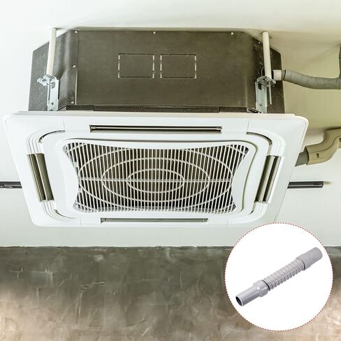 MECCANIXITY مكيف الهواء استنزاف خرطوم موصل 25 مم 30 مم أنبوب تركيب استبدال جزء الملحقات لوحدة لفائف المروحة سقف كاسيت AC، رمادي حزمة من 2 in Kuwait