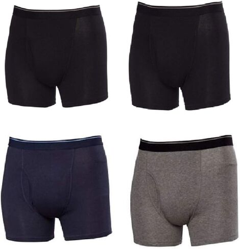 Kirkland Signature Men's Boxerbriefs 4 Pack Black/Black/Grey/Navy (XL) in Saudi Arabia
