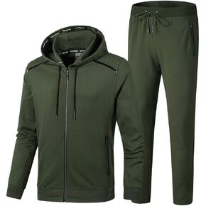 PRIJOUHE Men's Tracksuit Hooded Fitness Sport Suits Gym Hoodie 2 Piece Hoodies Joggers Sweatpants Sets Gym Jogging Tracksuits