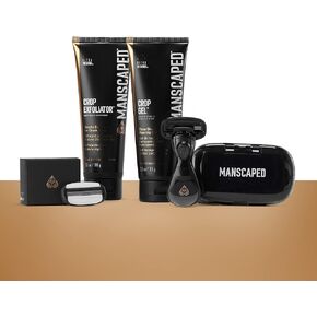 MANSCAPED® The Ultra Smooth Package, Male Hygiene Shaving Bundle, Includes The Crop Shaver™ Groin Razor with Replacement Blades​, Crop Gel™ Ball Shaving Gel, and Crop Exfoliator™ Ball Exfoliator in Kuwait