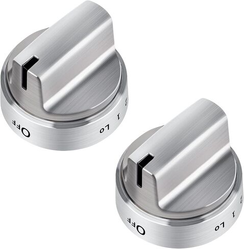 WB03X24818 Gas Stove Knobs Stainless Steel Look Plastic Range Burner Control Knobs, Compatible for GE Range Gas Stove Knob, Replacements PS11729081(1pack) in Saudi Arabia