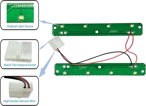 W11043011 W10866538 Compatible With Whirlpool Kenmore Refrigerator LED light board (natural white light, original light source) in Saudi Arabia