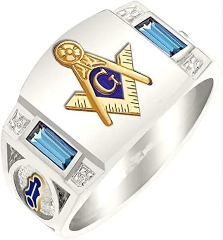 هدية الماسونية للرجال الفولاذ المقاوم للصدأ لودج الماسونية حلقة الماسون رمز الذهب مطلي توقيع سائق الدراجة الفرقة هدايا للرجال in Kuwait