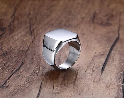 ZKXXJ Custom Family Crest Ring for Men,Personalized Name/Date/Logo/Family Crest/Arm Coat/National Emblem Signet Band Stainless Steel Engraved Rings for Dad,Husband,Boyfriend,Uncle,Nephew in Saudi Arabia