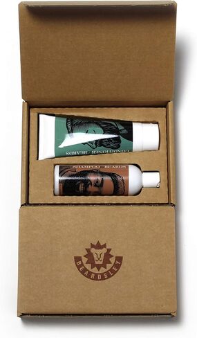 Beard Care Products, Shampoo Wash and Ultra Conditioner Softens, Smooths & Strengthens Beard Growth Value Set by Beardsley & Company (Wild Berry Deluxe) in Saudi Arabia