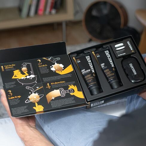 MANSCAPED® The Ultra Smooth Package, Male Hygiene Shaving Bundle, Includes The Crop Shaver™ Groin Razor with Replacement Blades​, Crop Gel™ Ball Shaving Gel, and Crop Exfoliator™ Ball Exfoliator in Kuwait