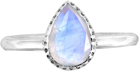 YoTreasure Moonstone Ring Solid 925 Sterling Silver Gemstone Jewelry in Saudi Arabia