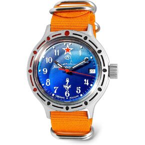 VOSTOK | Men’s Amphibian Submarine Commander Russian Military Style Diver Watch | WR 200 m | Model 420289 in Saudi Arabia