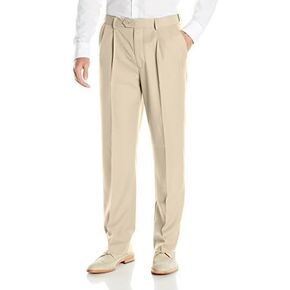 Oxford NY Men's Classic Fit Double Pleat Extender Waist Gabardine Dress Pant in Saudi Arabia