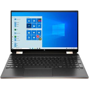 HP Spectre X360 شاشة لمس 15.6 بوصة 4K UHD 512 جيجابايت SSD + 32 جيجابايت Optane الجيل الحادي عشر i7 (ذاكرة الوصول العشوائي 16 جيجابايت، رباعي النواة i7-1165G7 يصل إلى 4.7 جيجا هرتز، Windows 10 Home، دقة 3840 × 2160) أسود داكن، 15-eb1043dx in Saudi Arabia