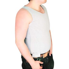Tranz Forms Chest Binder for Men at Surgical Powernet Sleeveless Black FTM Binder with Double Panel Front - Extra Large in Saudi Arabia
