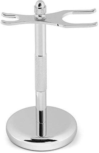 G.B.S Vintage Chrome Razor and Brush Stand - Any Brush and Razor Will Prolong Wet Shaving Tools Compatible with DE Razors & Manual Razor| Christmas Day Gift, Thanksgiving Day Gift Father's Day Gift in Saudi Arabia