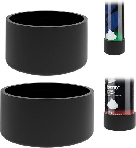 Linkidea Shave Gel Can Rust Holder, Silicone Rubber Shaving Foam Stand Compatible with Most of Shave Gel (M + L Size, 2 Pack) in Saudi Arabia