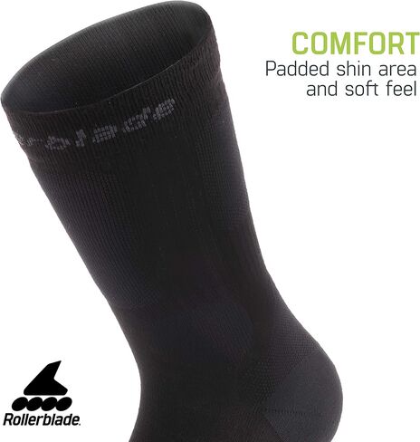 Rollerblade Performance Socks, Inline Skating, 3 Pack, Multi Sport, Black in Saudi Arabia