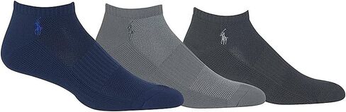 Polo Ralph Lauren Tech Athletic Low Profile Socks - 3 Pack (827063PK) O/S/Navy Assorted in Saudi Arabia