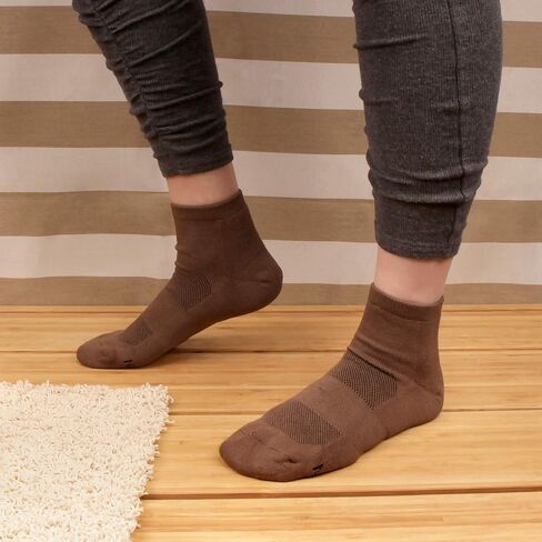 BambooMN Men's Bamboo Athletic Quarter Crew Sock for Home Travel Work and Sport in Kuwait