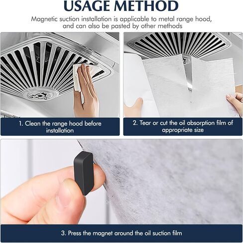 Cabilock 1 لفة فلتر فلتر فلتر ورقة مضادة للزيت فلتر الزيت - ملصق مقاوم للزيوت - فلتر شحم ورقي ممتص (10م) in Kuwait