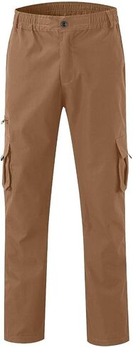 WENKOMG1 Mens Tactical Pants,Mutifunction Waterproof Outdoor Work Combat Pants Multipockets Expandable Waist Trousers in Kuwait