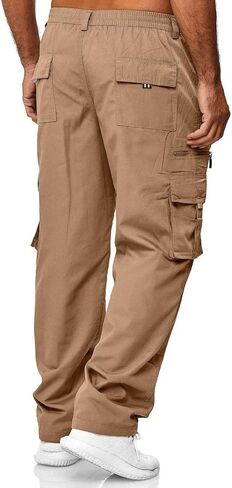 WENKOMG1 Mens Tactical Pants,Mutifunction Waterproof Outdoor Work Combat Pants Multipockets Expandable Waist Trousers in Kuwait