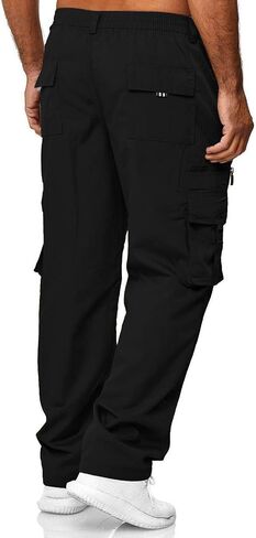 WENKOMG1 Mens Tactical Pants,Mutifunction Waterproof Outdoor Work Combat Pants Multipockets Expandable Waist Trousers in Kuwait