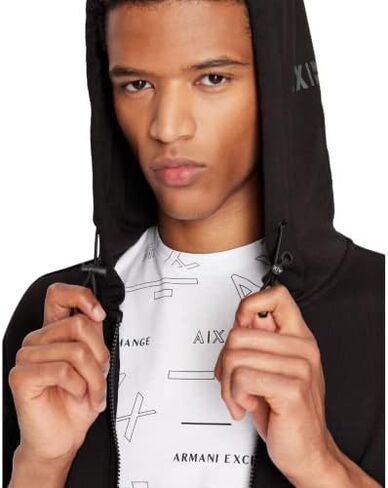 A|X ARMANI EXCHANGE Men's Allover Mixed Lines Logo T-Shirt in Saudi Arabia