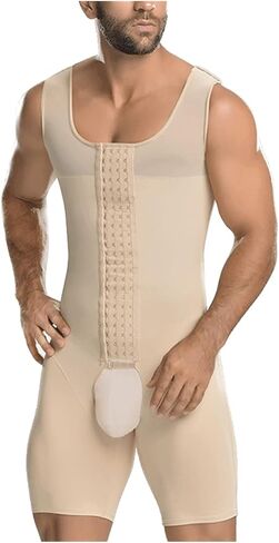 XMXM Plus Size Bodysuit for Men Weight Loss Compression Shaper Open Crotch Full Body Shapewear Tummy Control Waist Trainer in Saudi Arabia