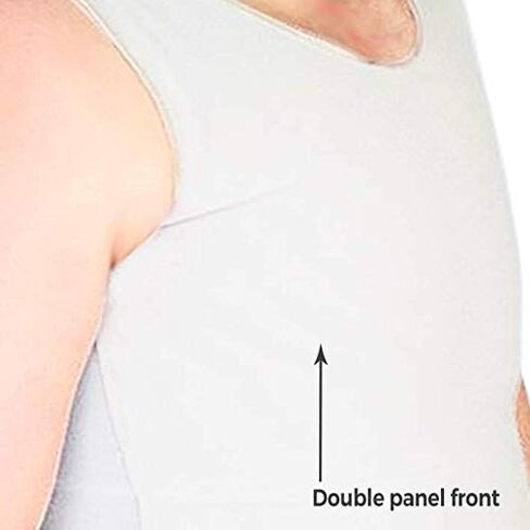 Tranz Forms Chest Binder for Men at Surgical Powernet Sleeveless Black FTM Binder with Double Panel Front - Extra Large in Saudi Arabia