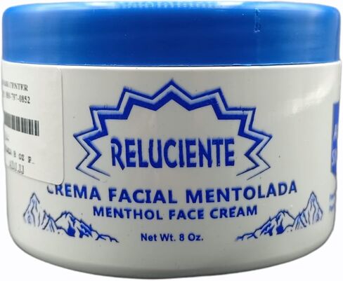 RELUCIENTE - Menthol Facial Cream - after shave - refreshing - moisturizes - softens - 8 Oz in Saudi Arabia