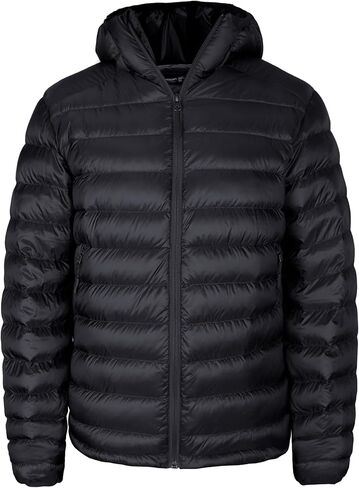 Men's Down Jacket Hooded Packable Down Puffer Jacket Lightweight Water-Resistant Insulated Down Jacket in Saudi Arabia