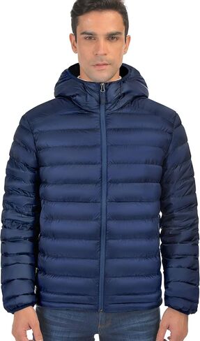Men's Down Jacket Hooded Packable Down Puffer Jacket Lightweight Water-Resistant Insulated Down Jacket in Saudi Arabia