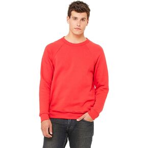 Bella + Canvas 3901 Unisex Sponge Fleece Crewneck Sweatshirt Red in Saudi Arabia