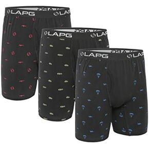 LAPG Tac Comfort Men's Boxer Briefs Assorted Design 3-Pack, Men's Underwear Boxer Briefs Pack, Funny Boxer Briefs in Saudi Arabia