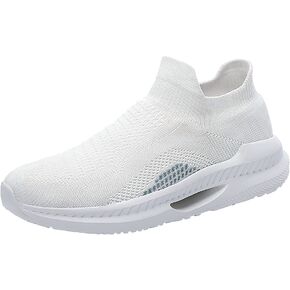 للجنسين الرجال النساء أزياء أحذية رياضية الانزلاق على جورب المشي أحذية متماسكة عارضة مريحة خفيفة الوزن تنفس الطريق الاحذية للجري الرياضة الصالة الرياضية السفر in Kuwait