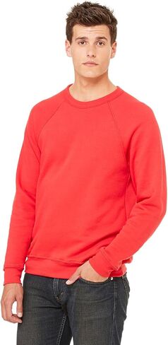 Bella + Canvas 3901 Unisex Sponge Fleece Crewneck Sweatshirt Red in Saudi Arabia
