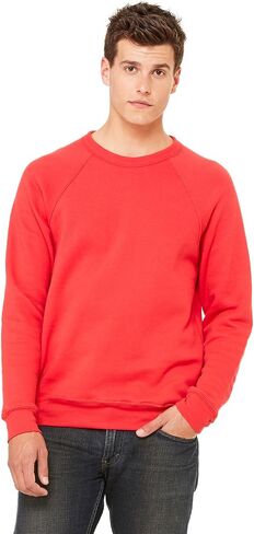 Bella + Canvas 3901 Unisex Sponge Fleece Crewneck Sweatshirt Red in Saudi Arabia
