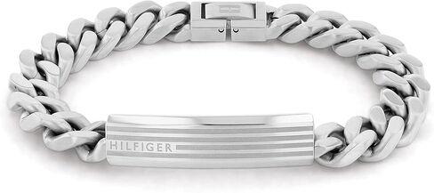 Tommy Hilfiger Men's Jewelry ID Chain Bracelet Color: Silver (Model: 2790345) in Saudi Arabia