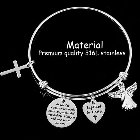 Kivosliviz Baptism Bracelet for Women Adult Baptism Gift Baptized Bracelet for Teen Girl in Saudi Arabia
