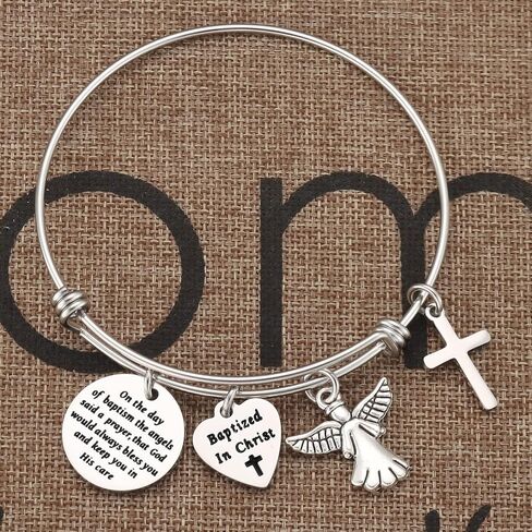 Kivosliviz Baptism Bracelet for Women Adult Baptism Gift Baptized Bracelet for Teen Girl in Saudi Arabia