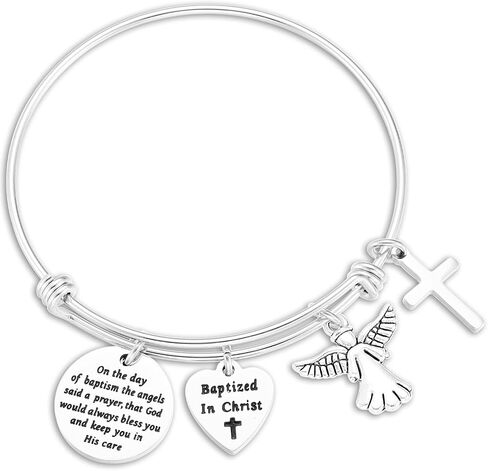 Kivosliviz Baptism Bracelet for Women Adult Baptism Gift Baptized Bracelet for Teen Girl in Saudi Arabia